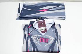 3070-0274 Thor Pink Small Girls Pajama Gloss Long Sleeve Top And Bottom Nos
