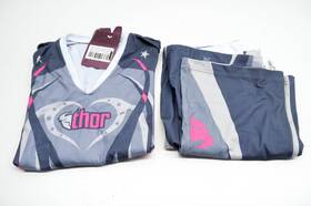 3070-0275 Thor Pink Medium Girls Pajama Long Sleeve Top And Bottom Nos