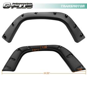 L0513002 Transmotor2013 Fits 97-06 Jeep Wrangler Tj 7 Inch Wide Pocket Extended Fender Flares Kit Black