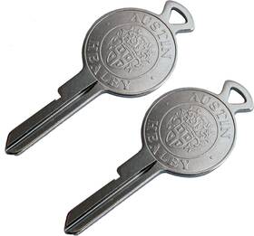 Triple-c Kb-ah/fsx2 Austin Healey Crested Key Fs - 2 Two Silver Antique Metal Lock