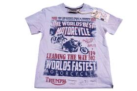 Mtss14414 Triumph New Oem Leading The Way Tee Shirt Grey Small Nos