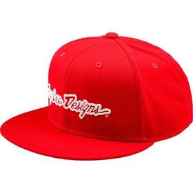 790565000 Troy Lee Designs Youth Signature Flat Bill Snapback Hat-red/white-youth One Size
