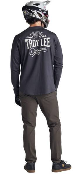 Troy Lee Designs 887202469169 Ruckus Long Sleeve Ride Tee Bolts Carbon Xl