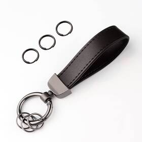 Turcee-334key Turcee Leather Car Keychain Creative Personality F Leather-black