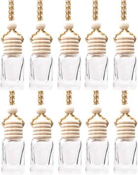 Usrr0109-8ml-fba Usrommaner 10 Pcs 8ml Hanging Car Air Freshener Empty Clear Glass Cylindrical