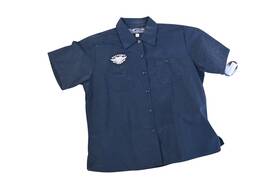 286829212 Victory New Oem Black Womens Mechanics Shirt With Patches Size Xxl Nos