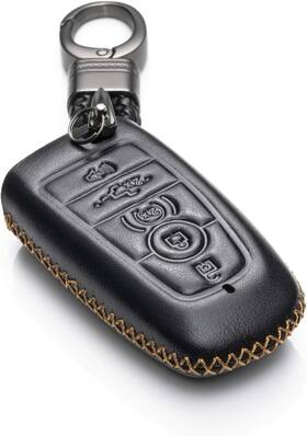 Vitodeco 610877425013 Leather Smart Key Fob Case Compatible With Ford 5-button Black