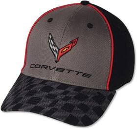 48105036 West Coast Corvette / Camaro C8 Next Generation Carbon Flash Checkered Bill Hat - Officially