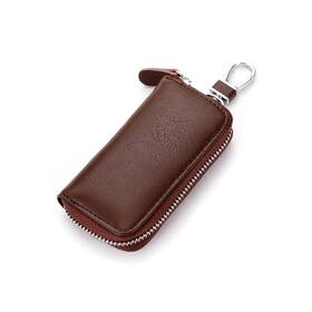 4331260726 Westonetek Unisex Mens Womens Premium Leather Car Key 4.3x2.8inch Brown