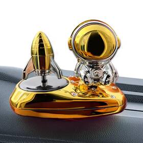 Aoluodi-0a-001 Wiizyzfhy Astronaut Car Air Freshener Solar Powered 1 Count Pack Of Golden