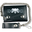 Wlb1014 Hot Leathers Barbed Wire Skulls Wallet