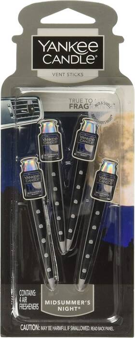 1194390-2 Yankee Candle Car Freshener Vent Stick Midsummers Night 2-packs 8 Black
