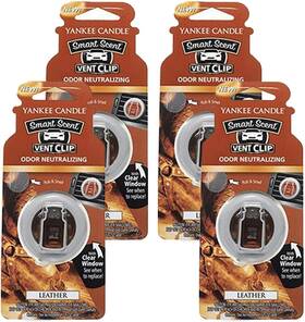 Vent-clip4 Yankee Candle Car Freshener Smart-scent Vent 52 Fl Oz Pack Of 1 Leather
