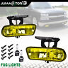 02flb4330awt Yellow Bumper Fog Lights Driving Lamps Fit For 2000-2006 Chevy Suburban Tahoe Jj
