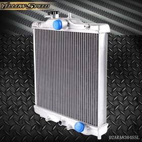 Yew43976 Yellowspeed Fit For Honda Civic B16/18 Type R 92-00 In/out 32mm 2 Row 42mm Aluminum Radiator