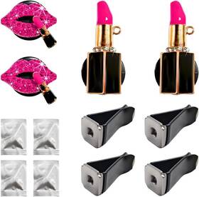 Yourkar-3733la Yourkar 2pcs Lip Air Vent Clips Bling Crystal Sexy Shape Kiss Charm Red