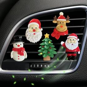 Yoylmal-240914-10 Yoylmal Set Of 5 Christmas Car Air Freshener 1 Count Pack Glossy
