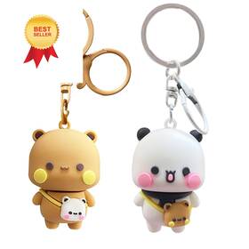 Z-onemart 782570188233 2pcs Cute Keychains Bubu Dudu Kawaii