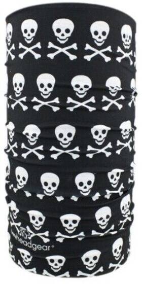 T113 Zan Headgear Motley Tube Osfm Skull And Crossbones Polyester Pullover