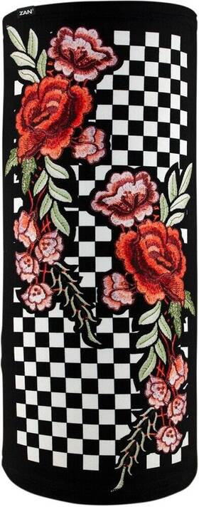 Tl421 Zan Headgear Checkered Floral Sportflex Series Motley Tube One Size Fits Most