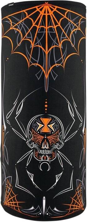 Tl422 Zan Headgear Sportflex Motley Tube Web Face Cover Black Orange White