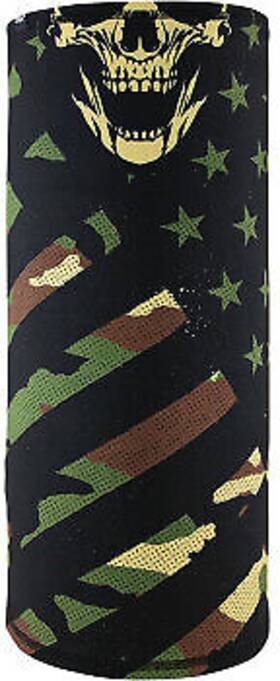 Tl456 Zan Headgear Motley Tube Sportflex Green Patriot Camo U.s.a. Flag