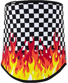 2502-0277 Zan Headgear Wfl450 Sportflex Neck Gaiter Checkered Flames