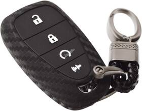 A0105405-4 Zorratin Carbon Silicone Smart Key Fob Cover For 4 Buttons Fiber