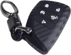 A0105439-5 Zorratin Carbon Silicone 5 Buttons Key White With Black Keychain