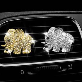 Zostland 882732547745 Rhinestone Car Decorative Clip Air 2pcs Elephant