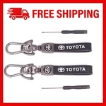 2PC Toyota Leather Keychain Set Luxury Car Fob Strap W/ D-ring Shackle. Fixed Price $27.25.
