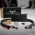Universal 19 Row AN10 Engine Oil Cooler + Thermostat Adaptor Kit Lines. Fixed Price $119.47.