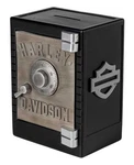 Harley-davidson H-d Open Bar & Shield Safe Piggy Bank, Black/metallic Silver. Fixed Price $57.95.