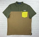 Polo Ralph Lauren Orange Colorblock Summit Classic Fit Zip Pocket Shirt. Fixed Price $49.99.