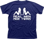 Real Men Ride Twins Motorcycle Honda Suzuki Yamaha Harley Printed T-shirt OZ9850. Fixed Price $17.39.