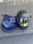 Arai Regent X Large With 15MM & 20MM Pads Black Frost Like New. Fixed Price $350.00.