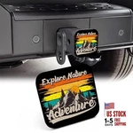 Trailer Hitch Cover, Vintage Nature Adventure Mountain 2 Inch Plug. Fixed Price $19.22.