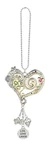 Beautiful Heart Ganz Car Charm With Chain For Rear-view Mirror. Fixed Price $9.95.