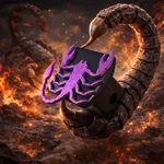 Scorpion Cool 3D - Black With Purple 2 Inch Trailer Hitch Cover Desert Kin. Fixed Price $35.99.