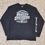 Harley Davidson Shirt Mens 2XL Black Legendary Skull Print Long Sleeve Crew. Fixed Price $24.99.