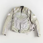 Icon Contra Motorsports Textile Armoured Cream Women's Motorcycle Jacket Size. Fixed Price $116.99.