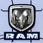 Ram Trucks Junior Real Glass Tube Man Cave Car Dealer Neon Sign 17"X17" 5SMLRM. Fixed Price $249.99.