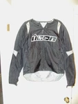 Icon Overlord Performance Textile Jacket Padded And Lined Black/white Mens Large. Fixed Price $45.00.