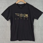 Sitka Icon Optifade Shirt Men Medium Black 100% Pima Crew Camo Logo Hunting Tee. Fixed Price $22.34.