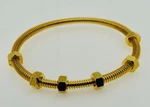 Cartier 18K Gold Ecrou Bracelet Screw Nut Bangle , Sz 17; 30.18G Approximately. Fixed Price $6985.00.