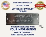 Embossed Chevrolet Vin Door Dash Tag Serial Number Data Plate Chevy. Fixed Price $45.80.