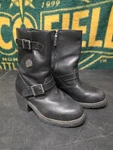 Harley Davidson 88005 Side Zip Buckle Black Leather Biker Boots Womens Sz. 6. Fixed Price $40.00.