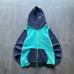 Vintage Fox Racing Women Hoodie Large Blue Green Zip Up Y2K Moto Style. Fixed Price $29.95.