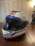 Shoei Gt-air Full Face Helmet Red White Blue Sun Visor Made Japan L?. Fixed Price $119.99.