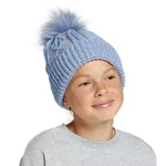 Dsg Beanie Hat Girls One Size Blue Melange Stretch Headwear Cable Pom Cap SRT377. Fixed Price $10.50.